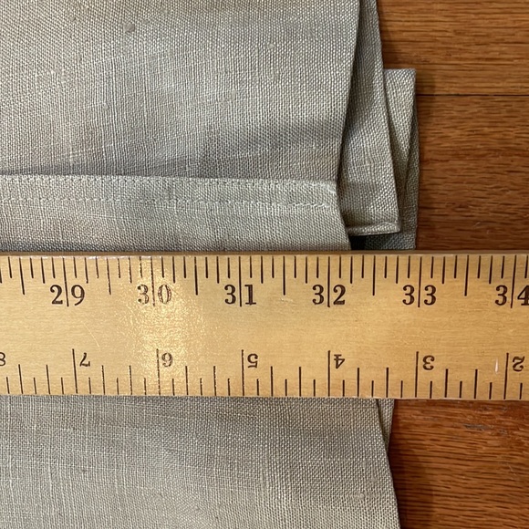 Liz Claiborne 100% Linen Natural Color Button Down Skirt 2 side pockets Size 4 - Picture 9 of 12